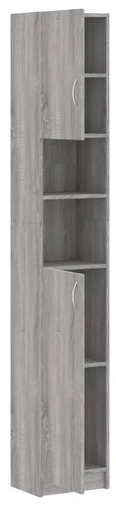 Armário WC 32x25,5x190 cm derivados de madeira sonoma cinza