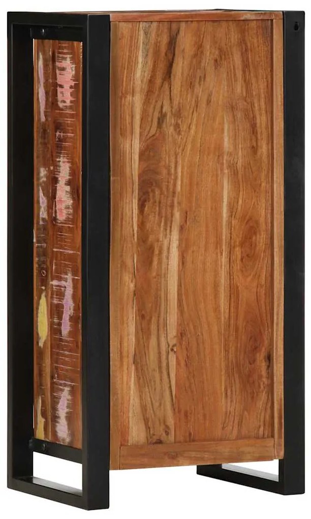 Mesa de cabeceira 40x30x80 cm madeira recuperada maciça
