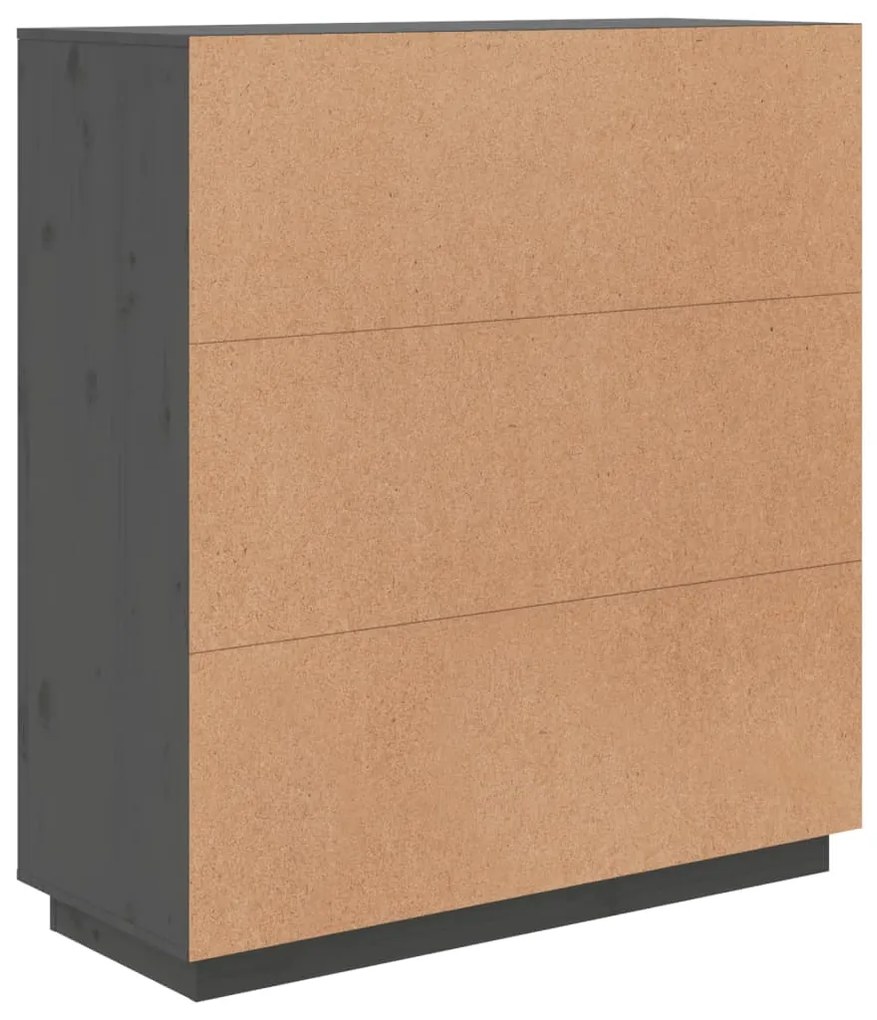 Aparador alto 100x40x108,5 cm pinho maciço cinzento