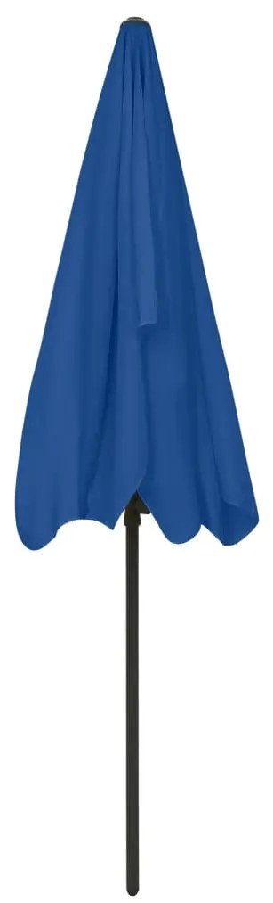Guarda-sol de praia 200x125 cm azul-ciano