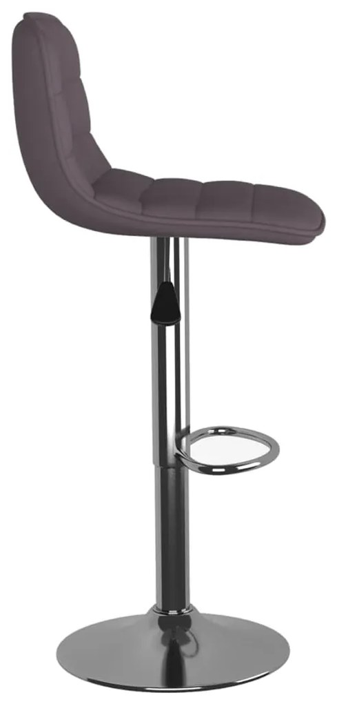 Bancos de bar 2 pcs tecido cinzento-acastanhado
