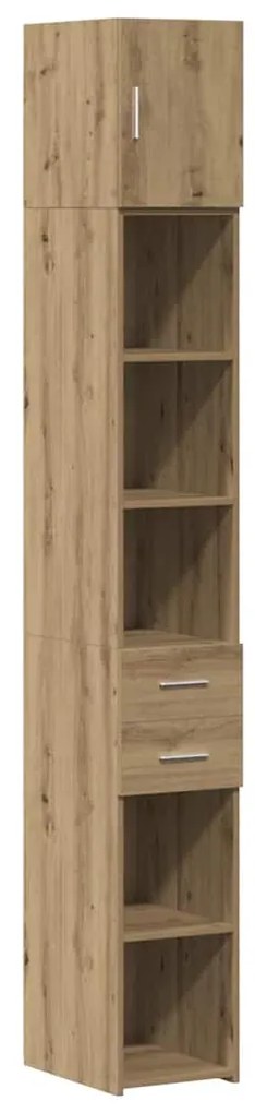 Armário Slim vidaXL Carvalho Artesanal 30x42,5x225 cm Madeira Engenhei