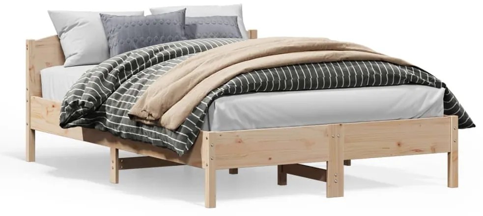 Cama sem colchão 140x200 cm madeira de pinho maciça