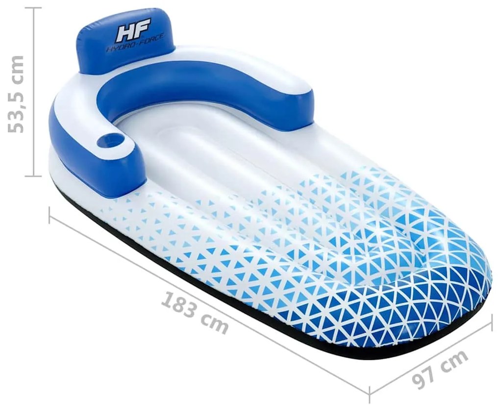 Espreguiçadeira flutuante Hydro-Force 183x97 cm azul