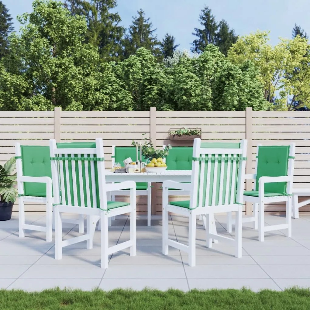 Almofadões lombares p/ cadeiras de jardim 6pcs oxford verde