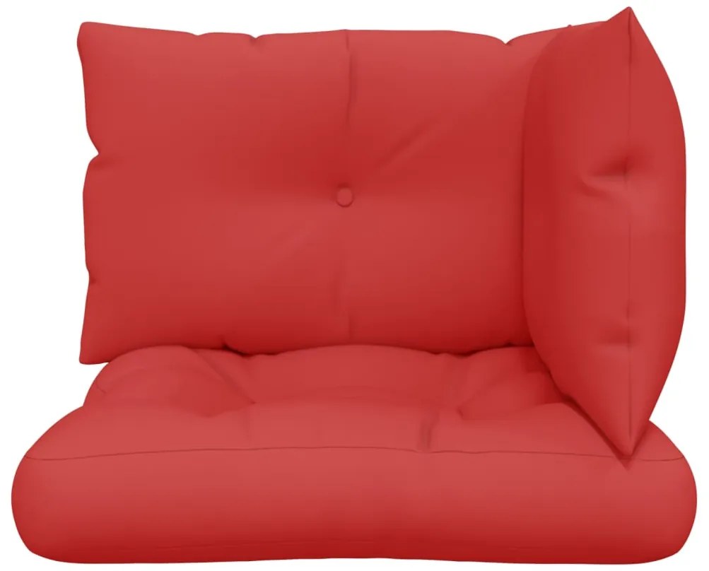 Almofadões de paletes 3 pcs tecido vermelho