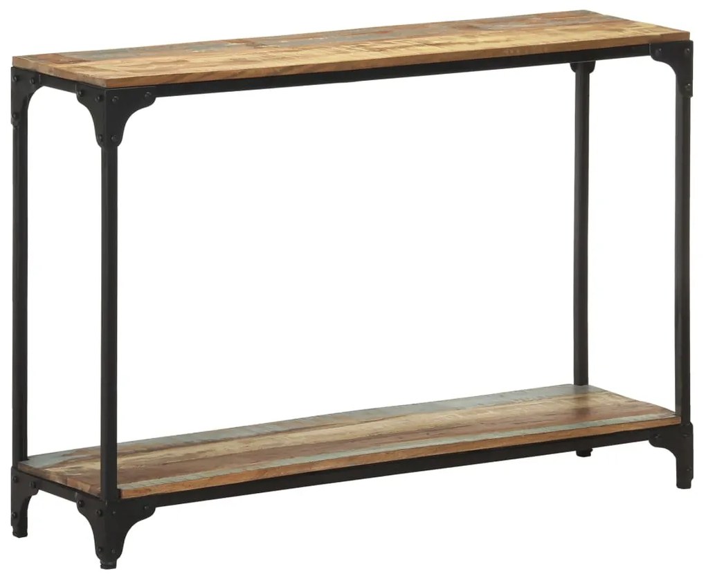 Mesa consola 110x30x75 cm madeira recuperada maciça
