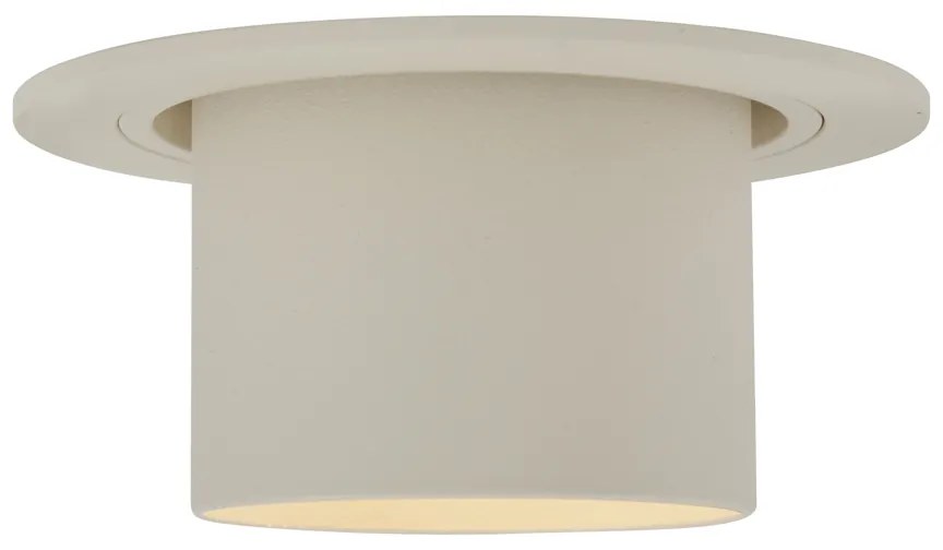 Conjunto de 6 focos embutidos bege GU10 50mm redondos giratórios e inclináveis - Installa Moderno