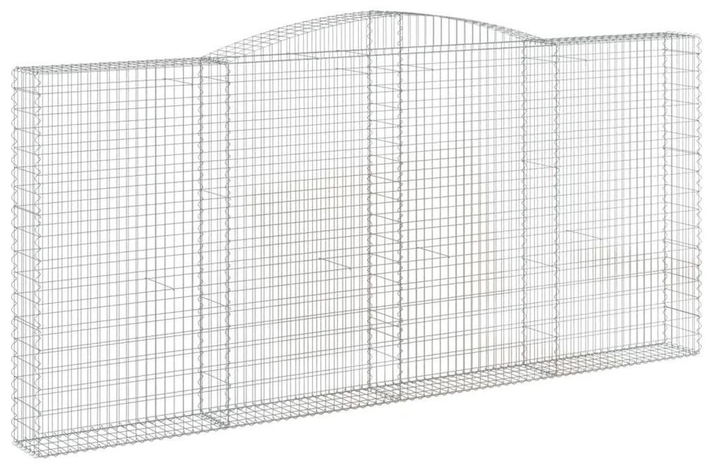 Cestos gabião arqueados 6pcs 400x30x180/200cm ferro galvanizado