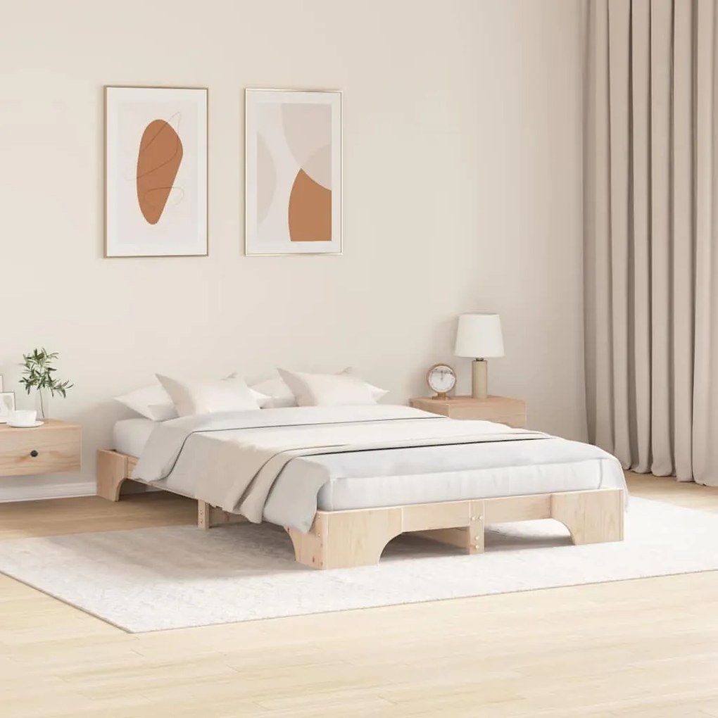 Cama 120x200 cm em Madeira de Pinho Maciça
