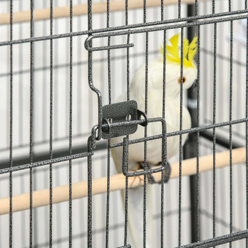 PawHut Gaiola para Pássaros com Rodas 78x52x132 cm Gaiola para Pássaro