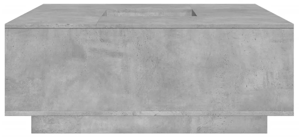 Mesa de centro 100x100x40 cm derivados madeira cinzento cimento