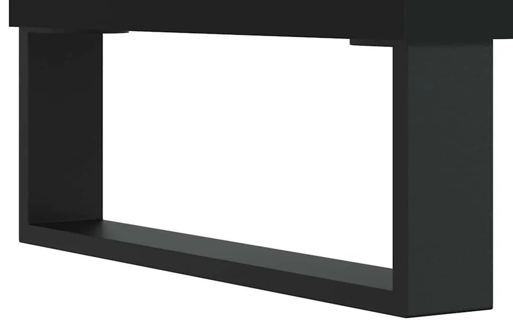 Armário de casa de banho 80x33x60 cm derivados de madeira preto