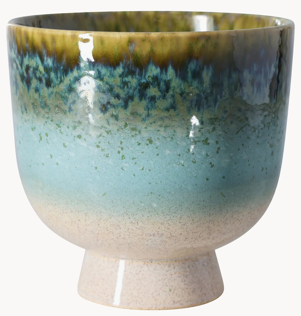 Vaso artesanal com vidrado reativo Retro