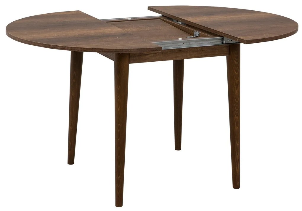 Conjunto de Mesa de Jantar Extensível e Cadeiras Vina – Nogueira e Ant