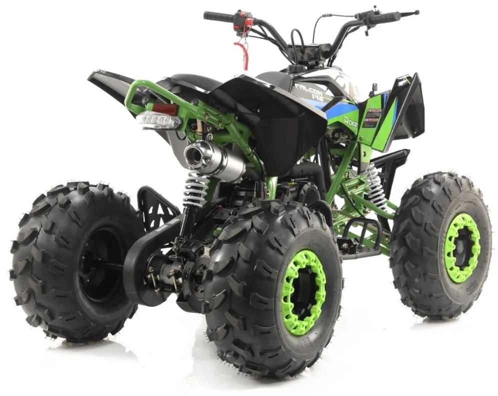 MINI MOTO 4 GASOLINA PARA CRIANÇAS velocidade até 45Km/h Roan 125cc semiautomático Falcon RN-1-2-3 R8 Verde