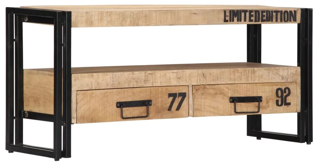 Móvel de TV 100x30x45 cm madeira de mangueira maciça