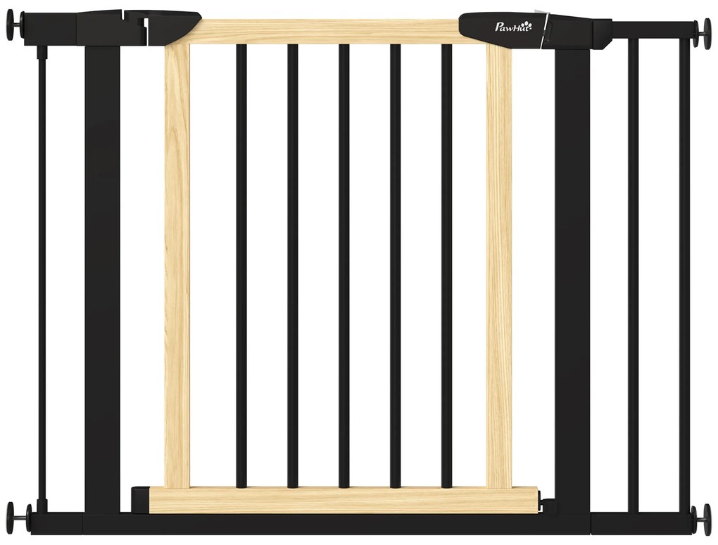 Barreira de Segurança para Cães Extensível para Escadas e Portas 75-103cm Barreira de Segurança com 2 Extensões de Aço Fechamento Automático e Sistema
