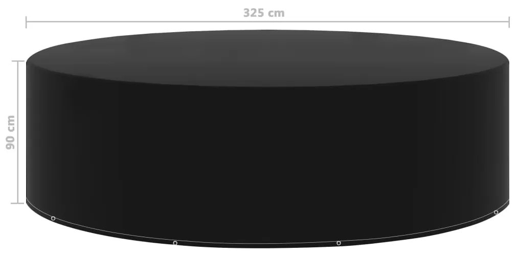 Capa para mobiliário de jardim com 10 ilhós 325x90 cm