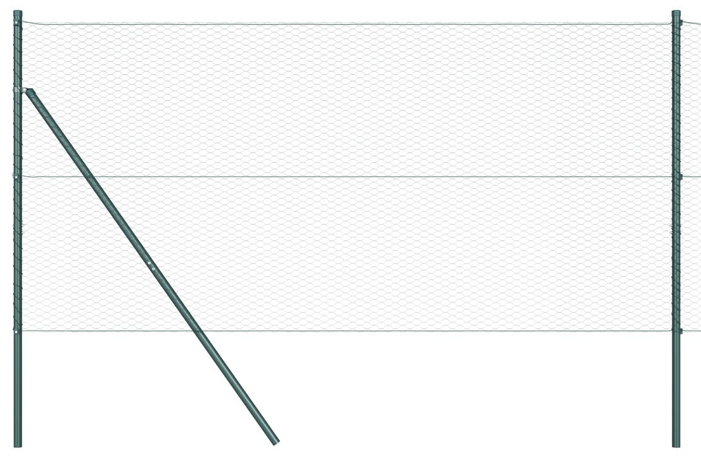 Cerca Hexagonal vidaXL Verde 1x10 m Aço