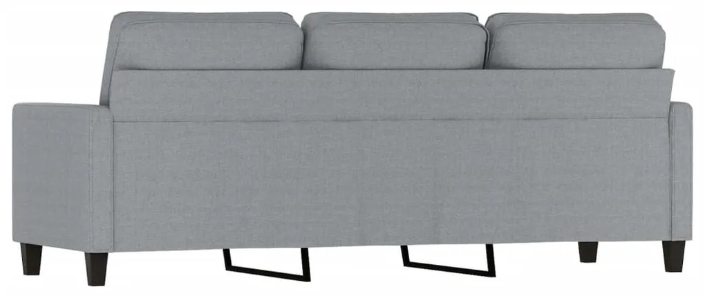 Sofá de 3 lugares 180 cm tecido cinza-claro