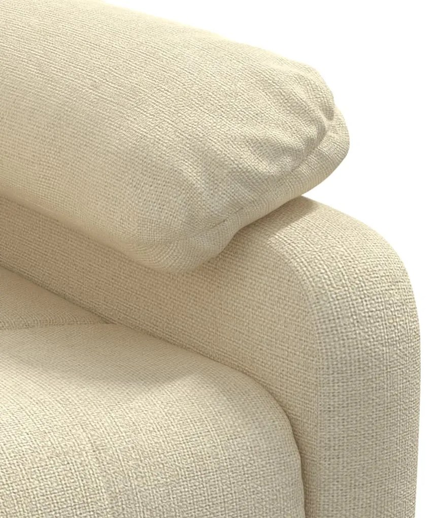 Poltrona elevatória de massagens elétrica tecido creme