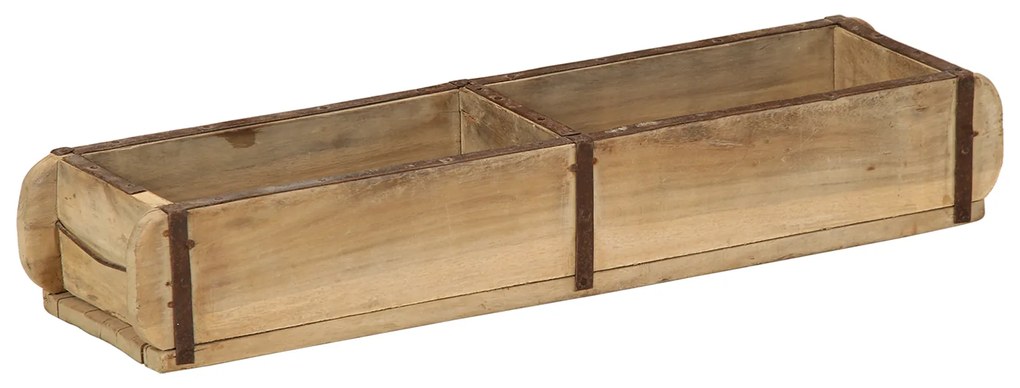 Bandeja vidaXL 60,5x15x9 cm em Madeira Reciclada