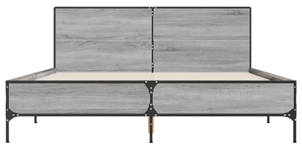 Estrutura de cama 160x200 cm derivados de madeira/metal