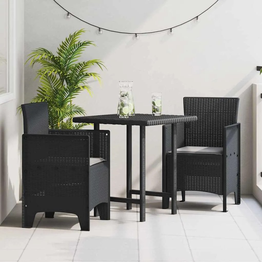 vidaXL Cadeiras de Jardim com Almofadas 2 pcs Antracite