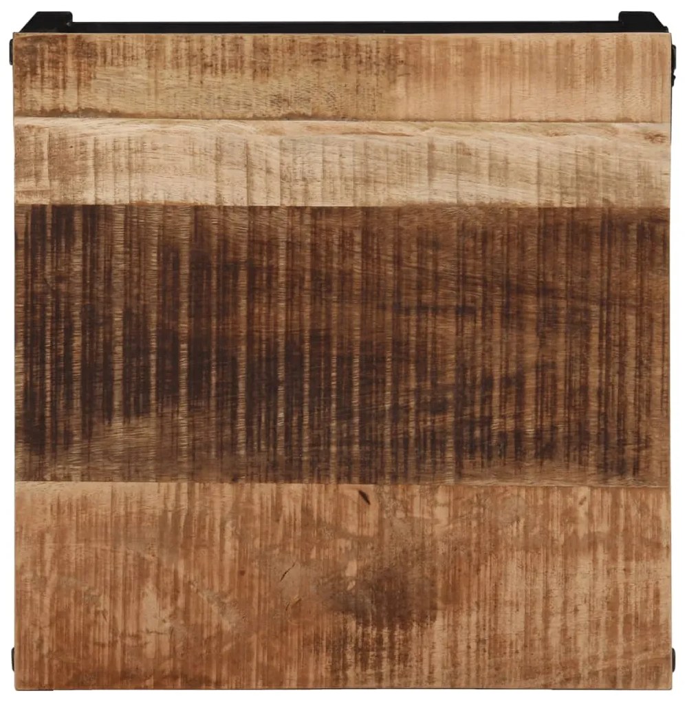 Mesa de centro 35x35x30 cm madeira de mangueira áspera maciça