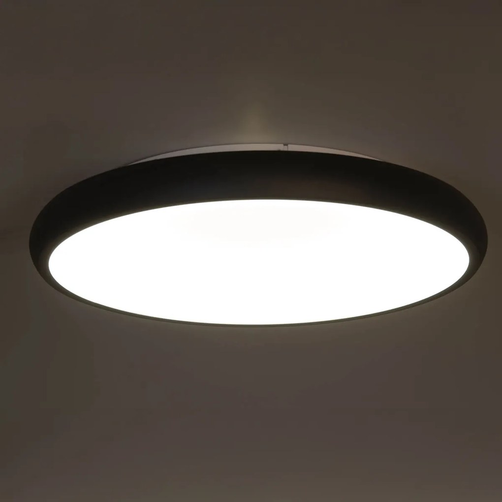 Candeeiro de Teto Moderno Preto 60cm c/ LED Dimmer - Cardona