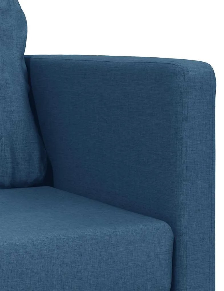 Sofá-cama sem pés 112x174x55 cm tecido azul