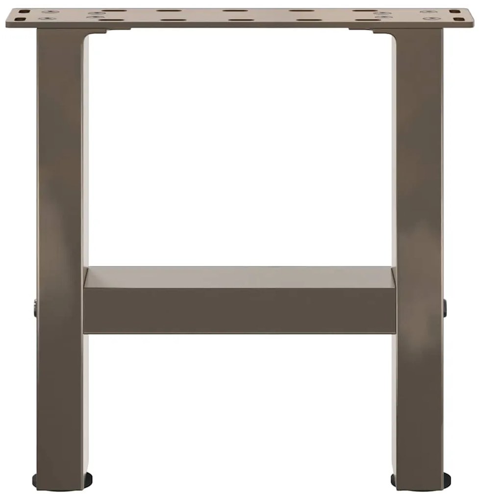 Pés para mesa de centro em aço natural, 2 peças, 40x (30-31) cm, aço