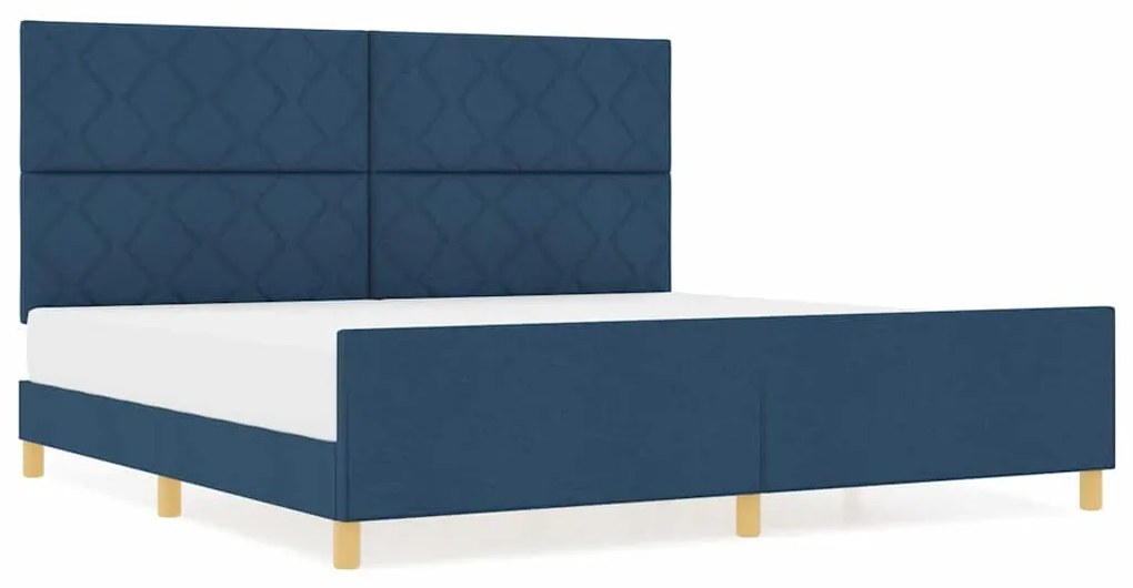 Cama vidaXL Azul 200x200 cm em Tecido