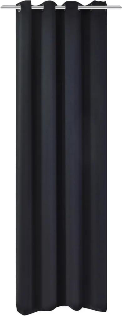 Cortinas blackout com ilhós de metal 270x245 cm preto