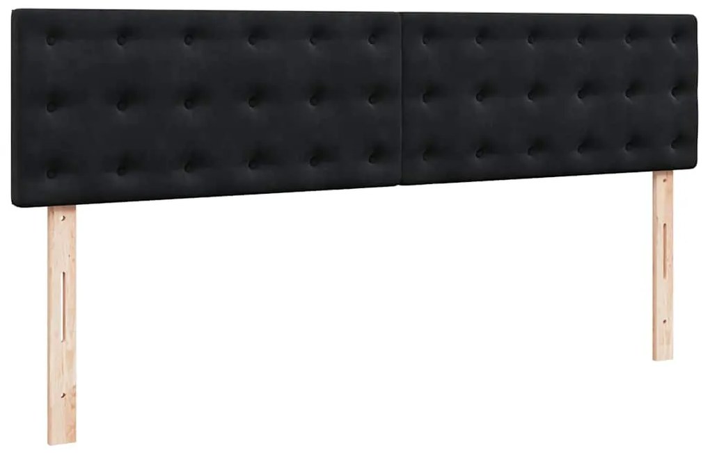 Estrutura de cama otomana com colchão 160x200 cm veludo preto