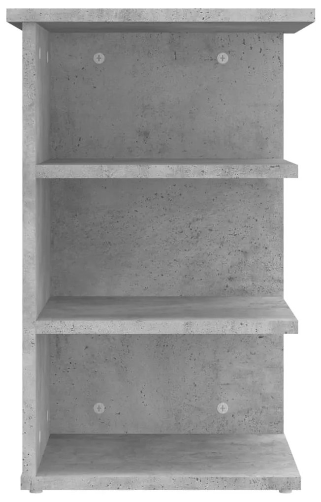 Móvel lateral 35x35x55 cm derivados de madeira cinzento cimento