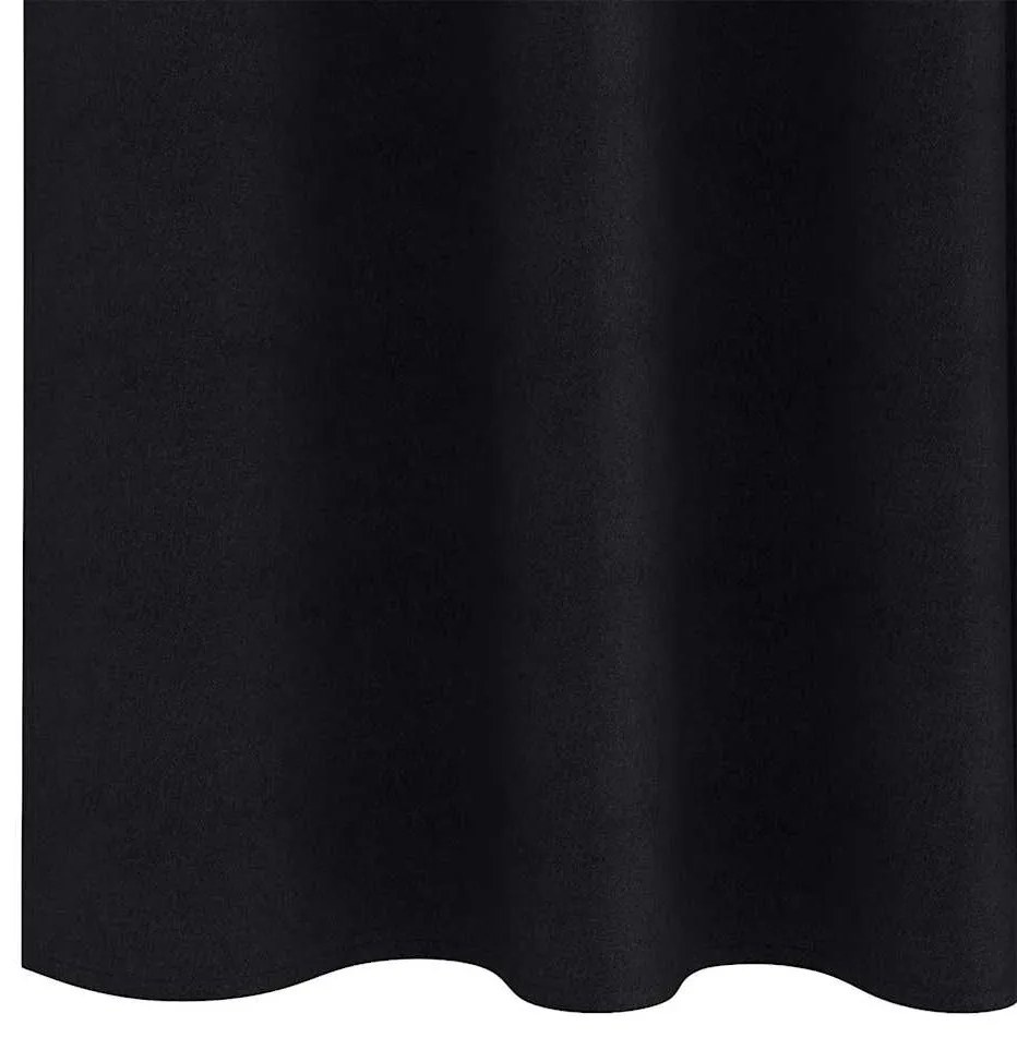 Cortinas com cortinas 2 pcs Preto 260 x 140 cm Poliéster