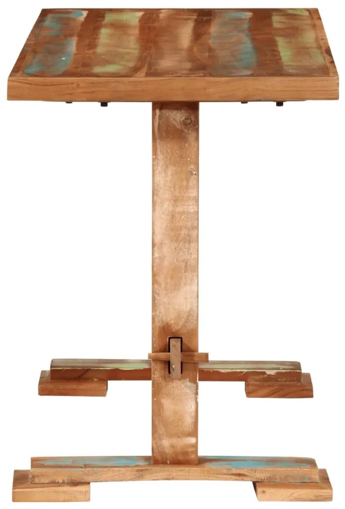 Mesa de jantar 110x55x78 cm madeira recuperada maciça