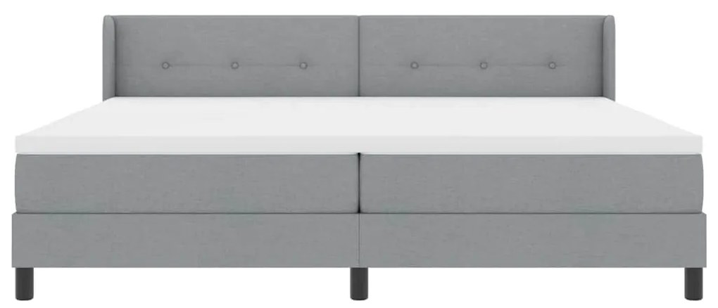 Cama Box com Colchão Cinza Claro, 200x200 cm