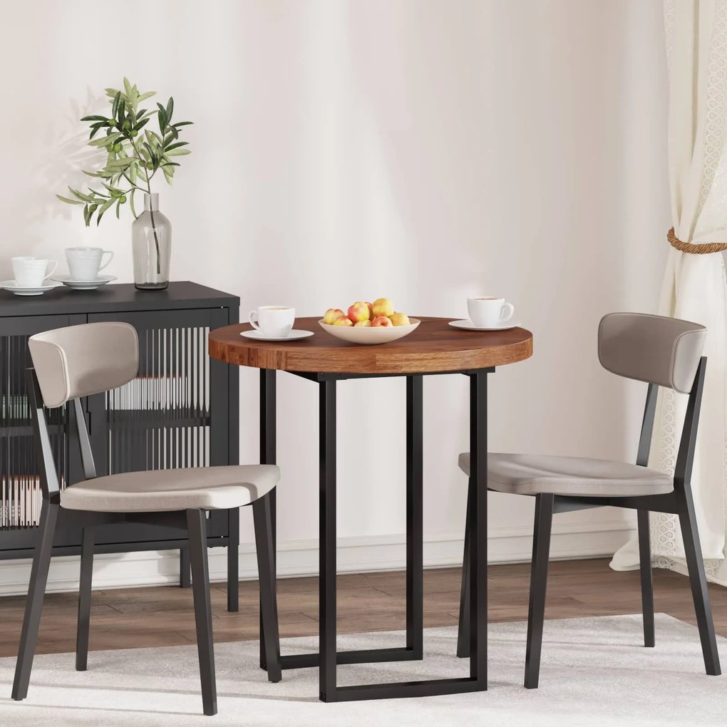 vidaXL Tampo de Mesa Marrom Claro Ø 70 x 4 cm