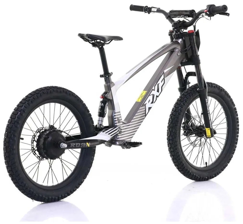 Bicicleta elétrica infantil sem pedais 750W 20" 36V 7.5Ah RXF EVO-RACING Cinzenta