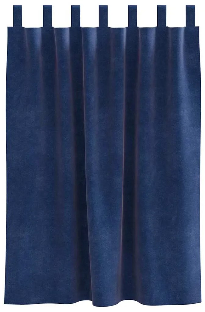Cortinas Blackout vidaXL com Laços de Suspensão 2 pcs Veludo Azul Escu