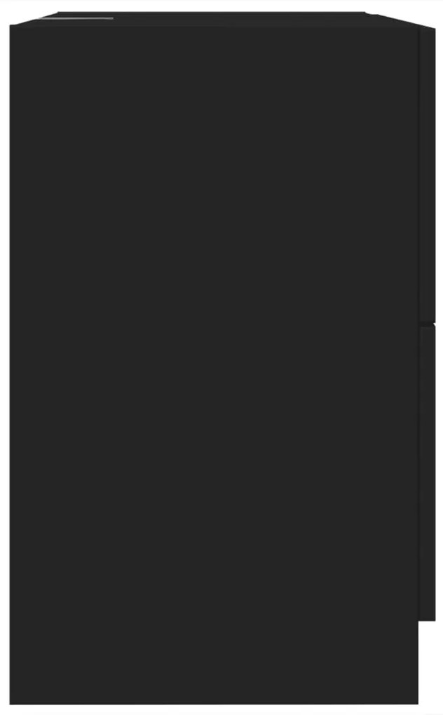 Armário de lavatório 59x37x59 cm derivados de madeira preto
