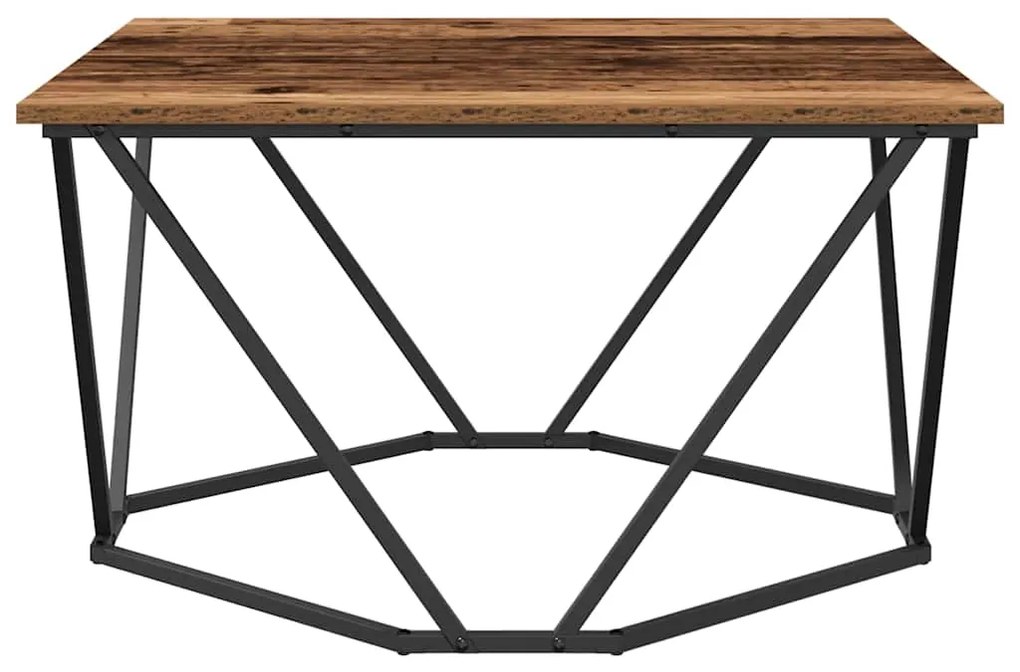 Mesa de Café Madeira Antiga 80x80x45 cm Madeira Engenharia