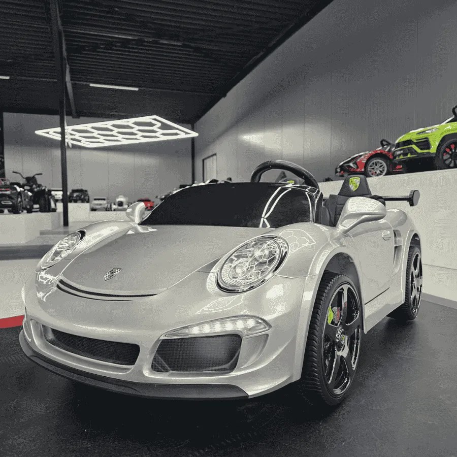 Carro Infantil Porsche RUF 24V, Pneus Borracha, Assento de couro Cinzento Metalico