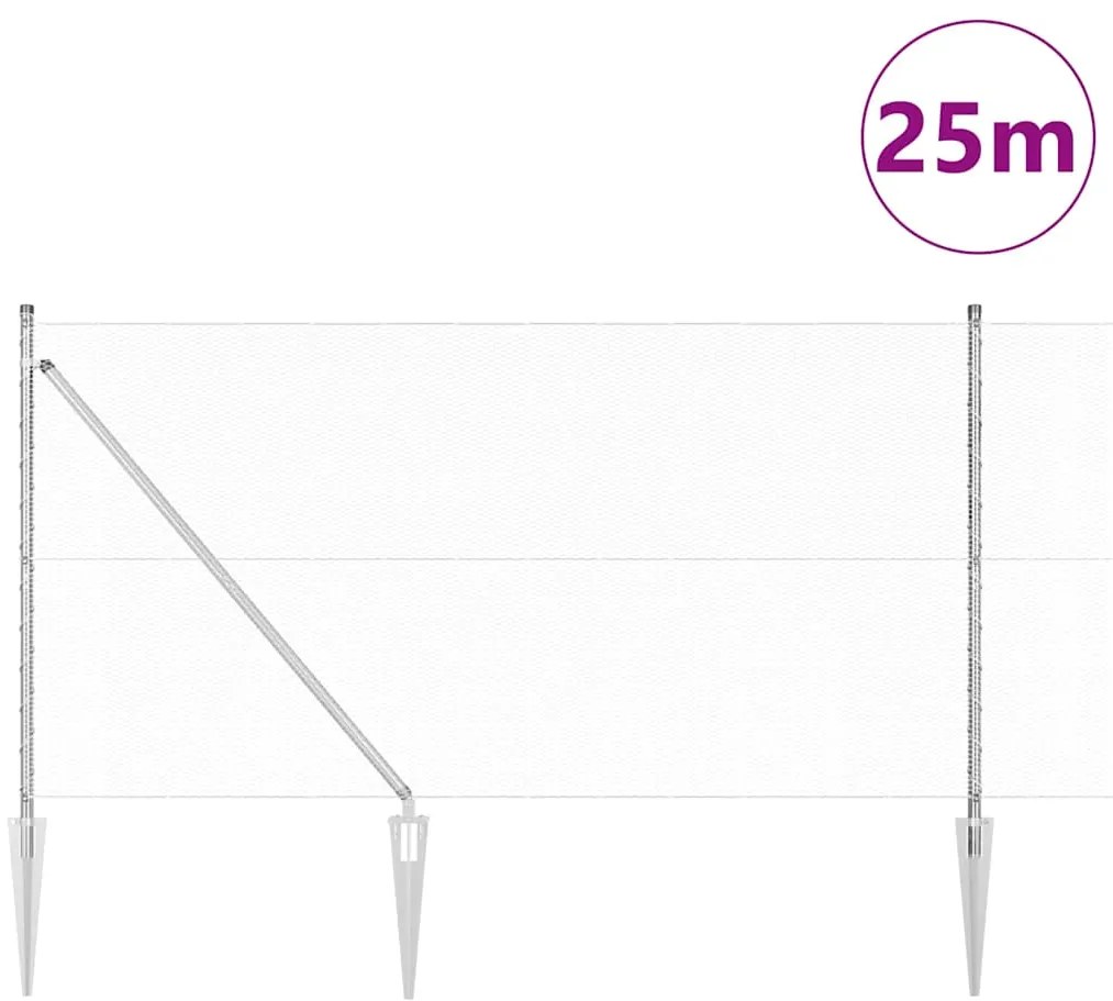 Cerca Hexagonal vidaXL 1,4x25 m Aço Galvanizado