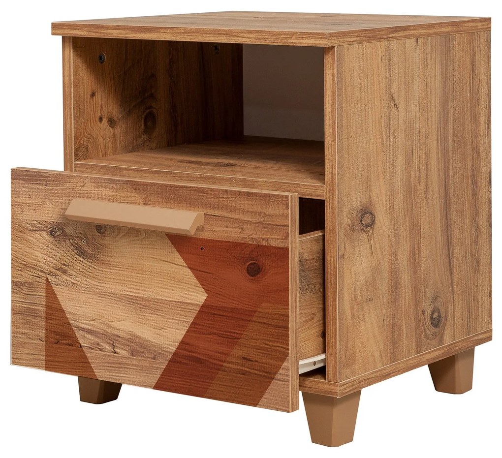 **** Mesa de Cabeceira Leva Alfa – Pinho Atlântico – 45x52x40 cm

**