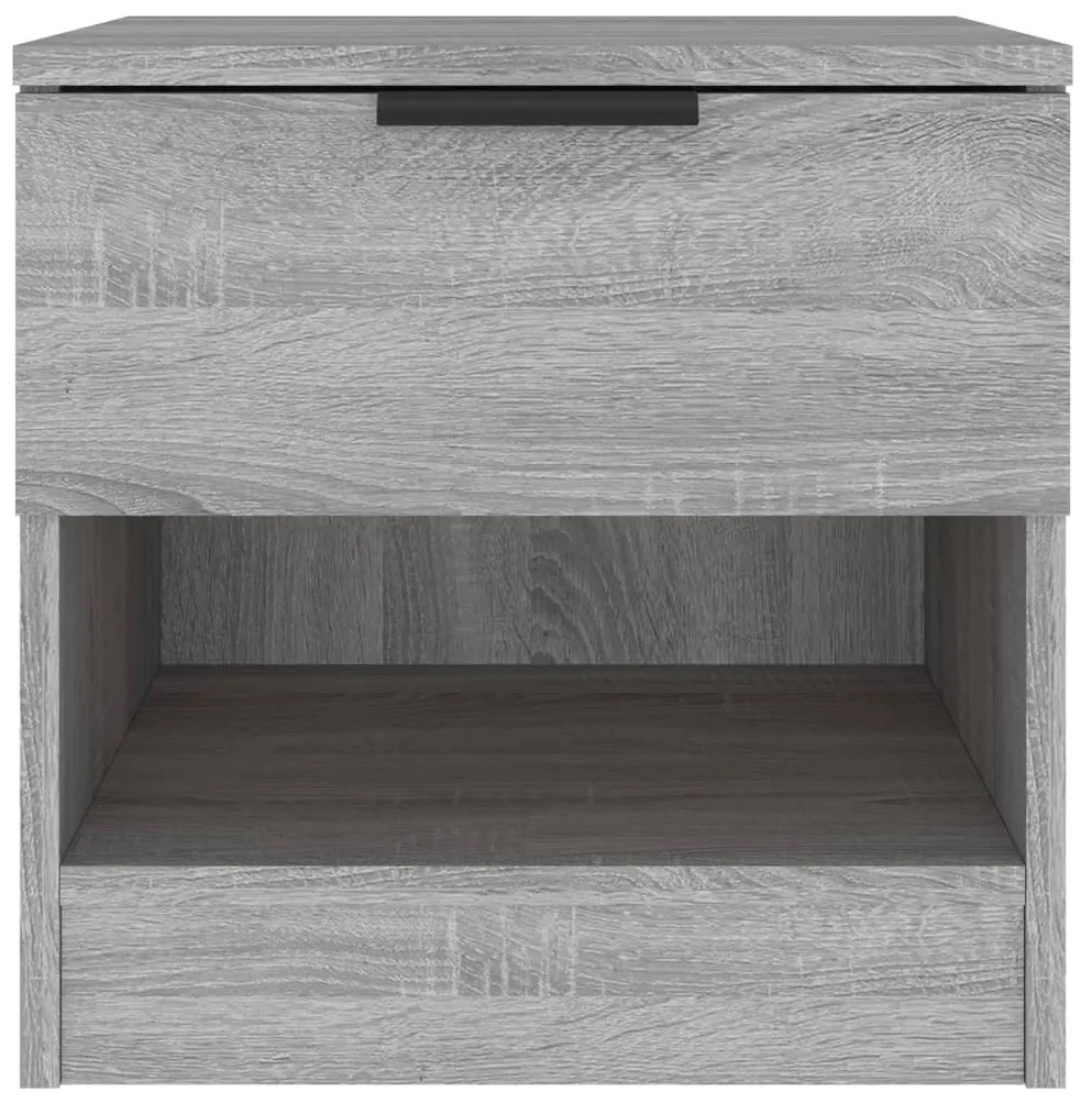 Mesa de cabeceira 2 pcs derivados de madeira cinzento sonoma