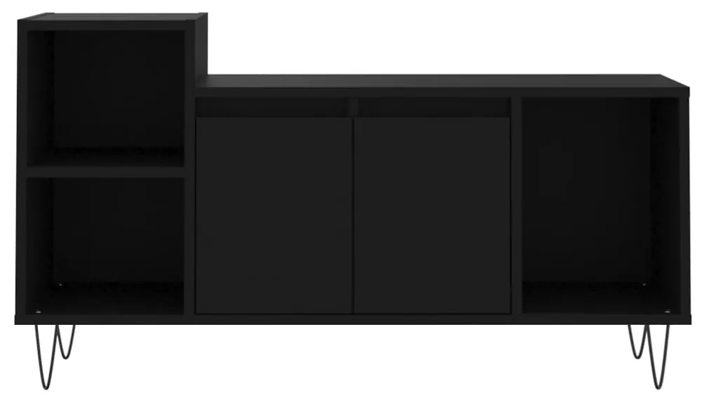 Móvel de TV 100x35x55 cm madeira processada preto